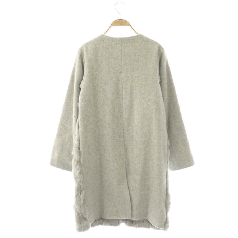 バーニーズニューヨーク BARNEYS NEW YORK ラビットファー ノーカラー 