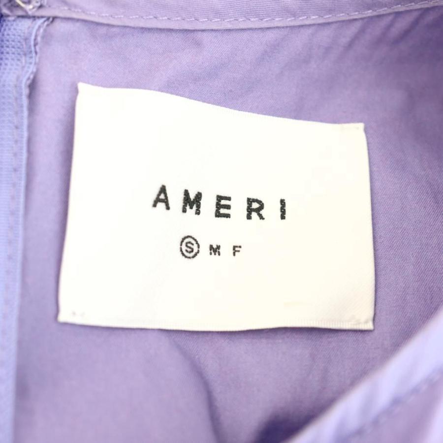 【Ameri Vintage】紫 ベルベット シフォン ワンピース アメリヴィンテージ Ameri VINTAGE DONUTS SLEEVE DRESS ドレス