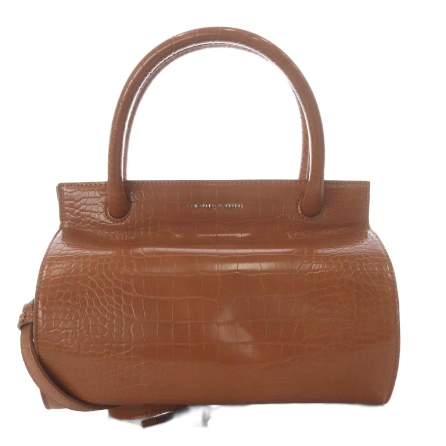チャールズ&キース CHARLES&KEITH クロックエフェクト ダブルハンドル 