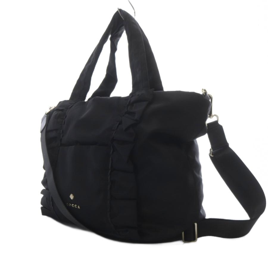 トッカ TOCCA FRILL A4 NYLONTOTE バッグ トートバッグ ショルダーバッグ 2way フリル ナイロン ブラック /YO11 レディースの画像
