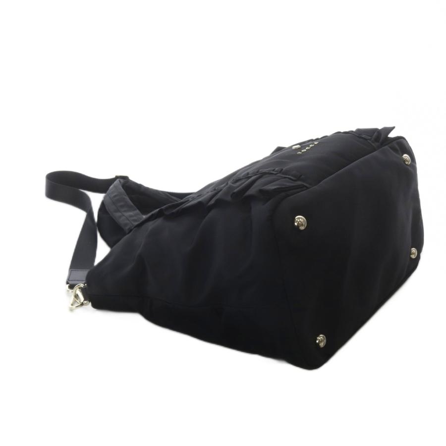 トッカ TOCCA FRILL A4 NYLONTOTE バッグ トートバッグ ショルダーバッグ 2way フリル ナイロン ブラック /YO11 レディースの画像