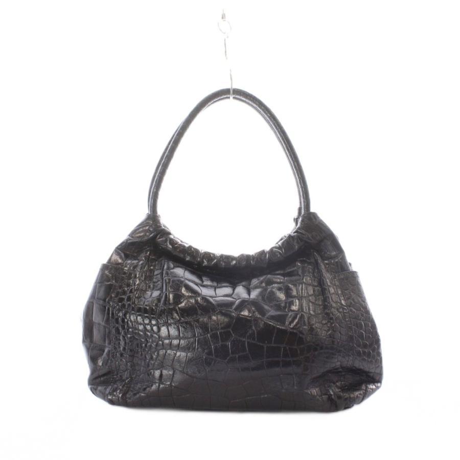 FURLA（フルラ） ショルダーバッグ トートバッグ 黒 ブラック クロコ型 