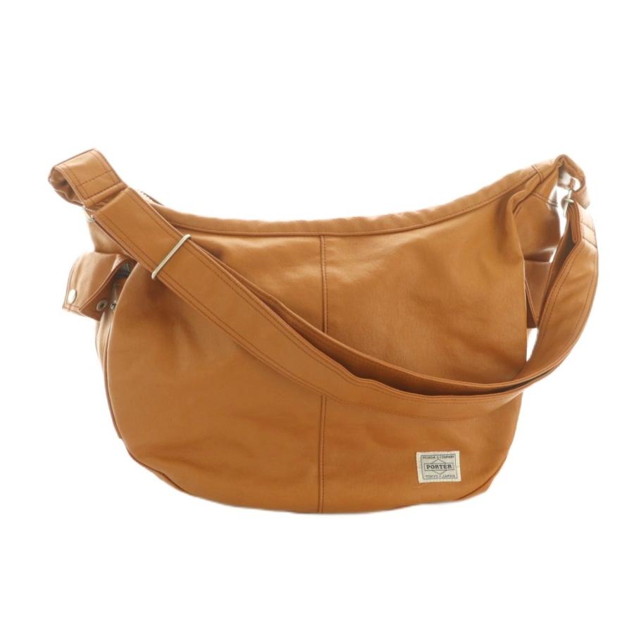 美品✨PORTER フリースタイル ショルダーバッグ ハーフムーン ブラウン PORTER ポーター 吉田カバン フリースタイル ハーフムーン ショルダー