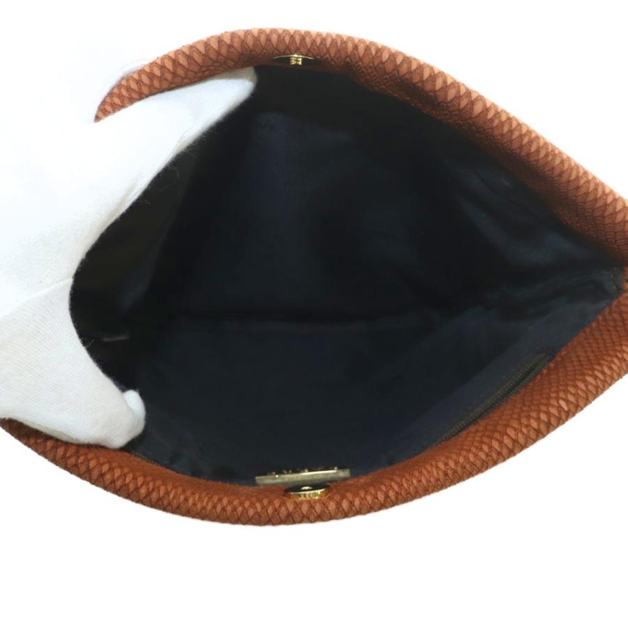 ロエベ vintage ショルダーバッグ レザー リザード型押し 茶 ■OH LOEWE（ロエベ） LOEWE vintage ショルダーバッグ レザー リザード型