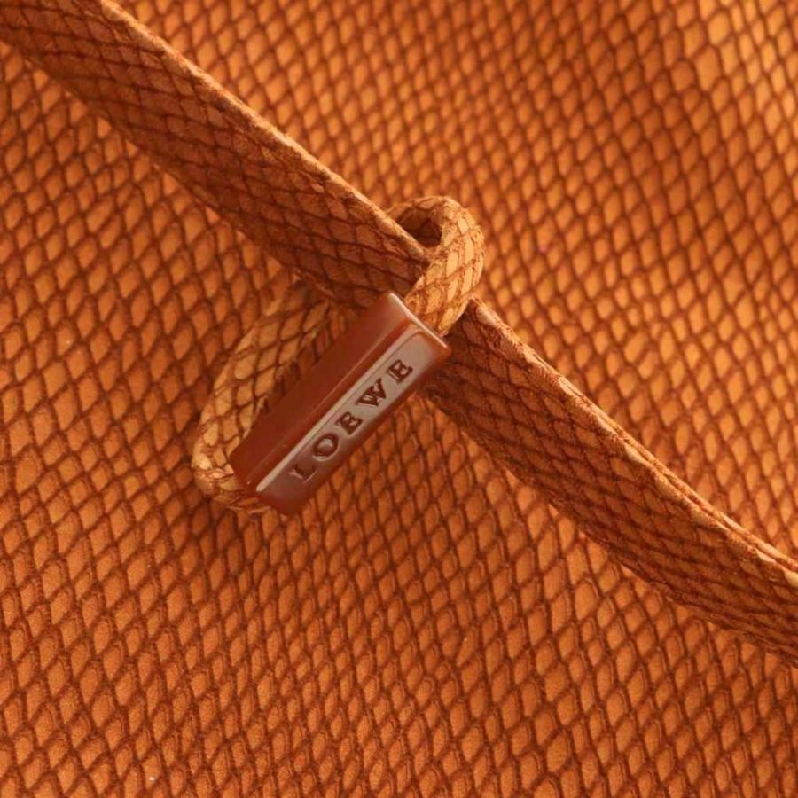 ロエベ vintage ショルダーバッグ レザー リザード型押し 茶 ■OH LOEWE（ロエベ） LOEWE vintage ショルダーバッグ レザー リザード型