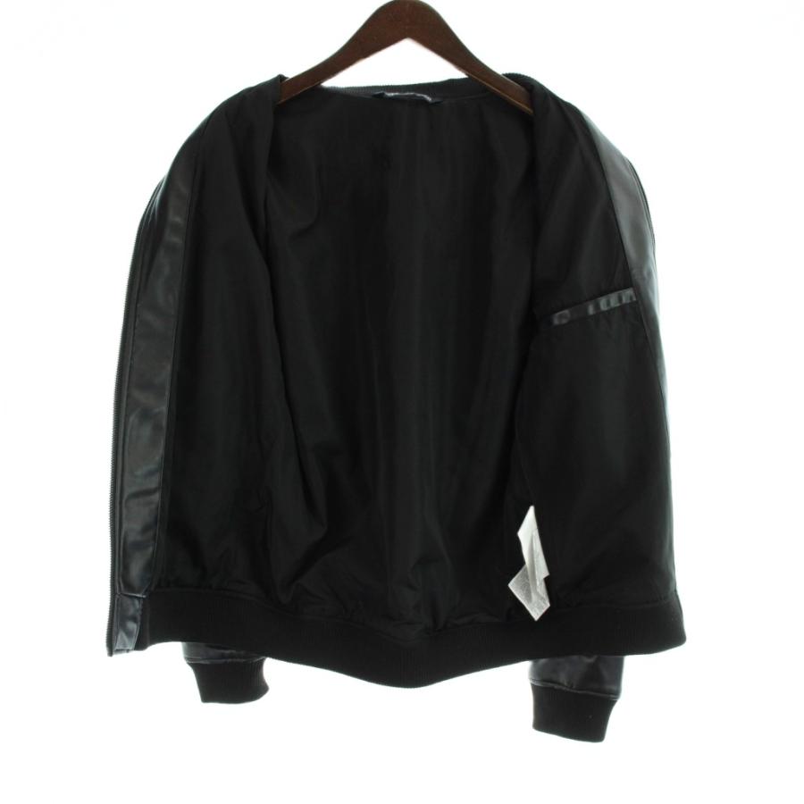 ZARA（ザラ） フェイクレザーボンバージャケット 上着 S 黒 ブラック