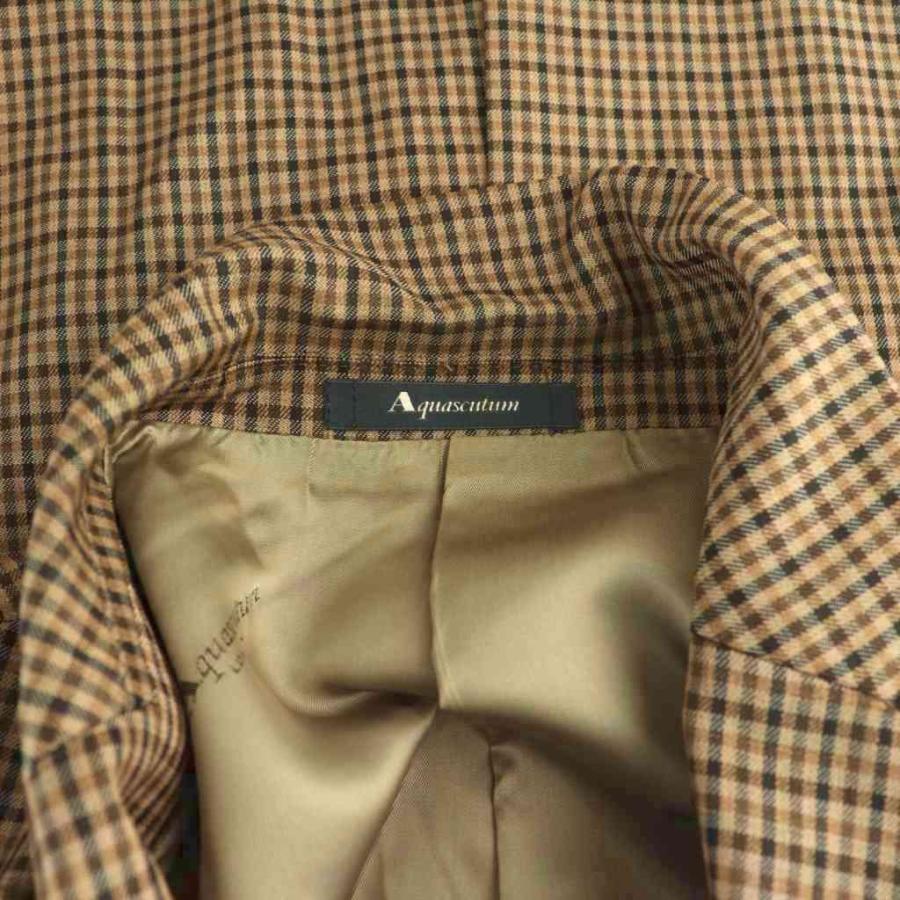 アクアスキュータム AQUASCUTUM チェック柄2Bジャケット テーラード