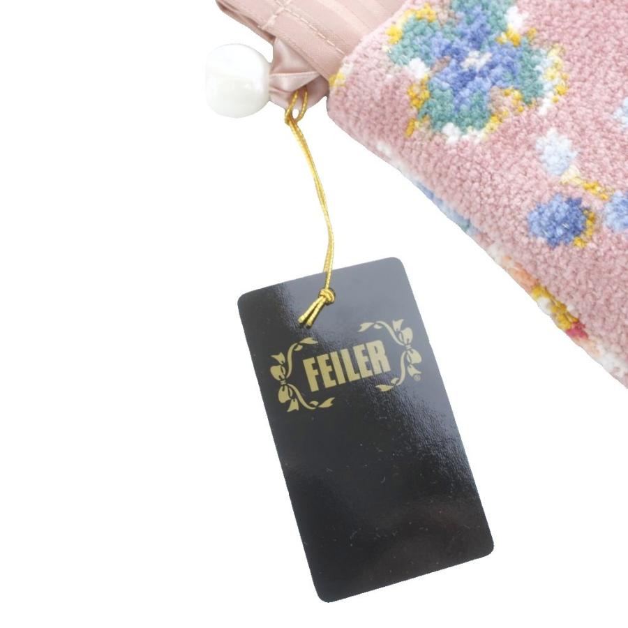 未使用品 フェイラー FEILER ラブリーミー 巾着 ポーチ ピンク 花柄 