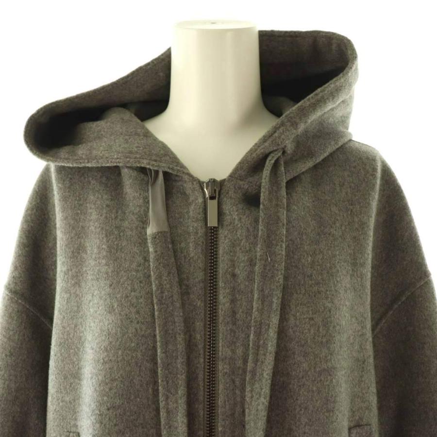 Sマックスマーラ 'S Max Mara CUCITO A MANO ダブルフェイスフードコート 42 グレー /SY ■OS レディースの画像