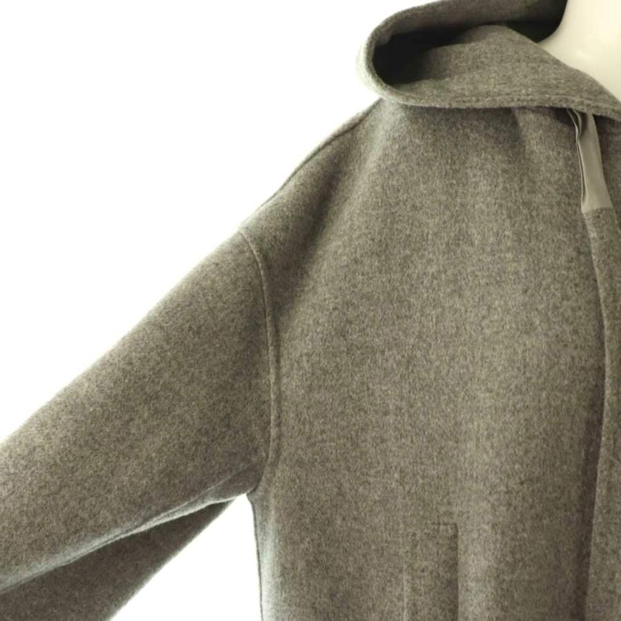 Sマックスマーラ 'S Max Mara CUCITO A MANO ダブルフェイスフードコート 42 グレー /SY ■OS レディースの画像