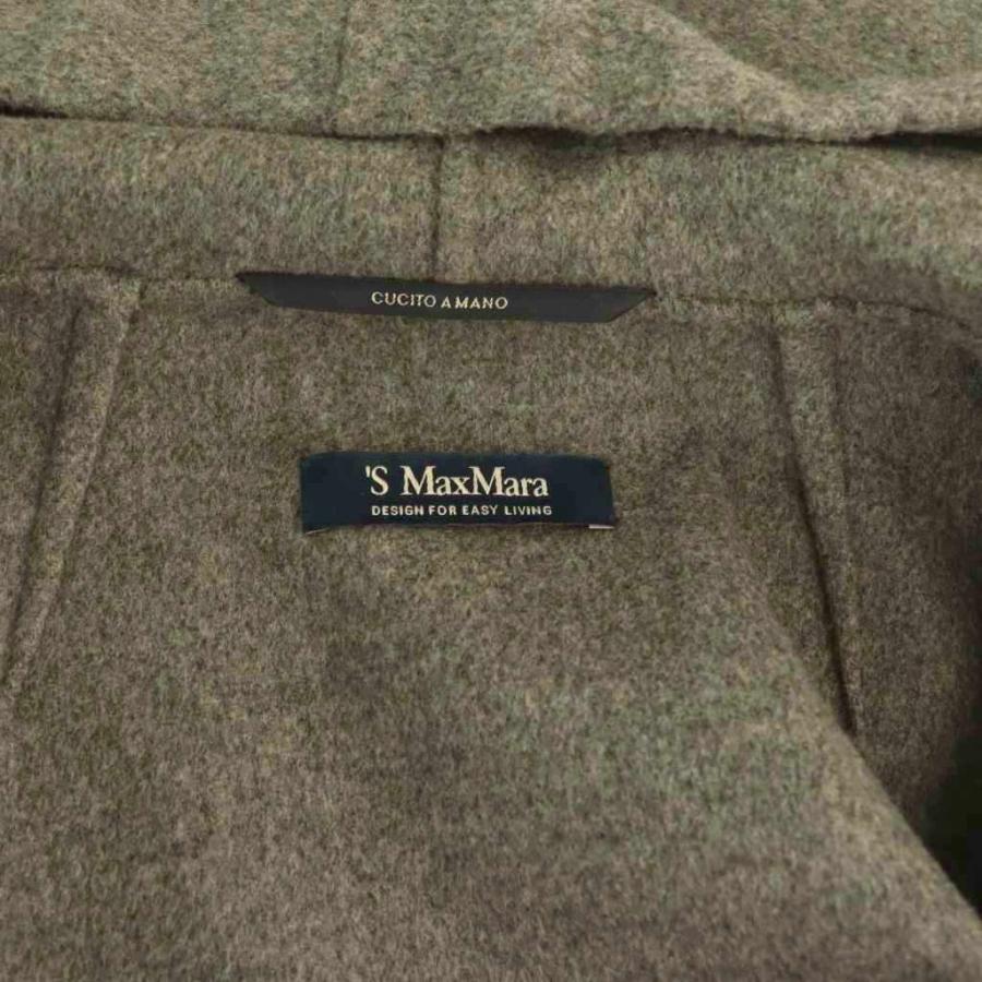 Sマックスマーラ 'S Max Mara CUCITO A MANO ダブルフェイスフードコート 42 グレー /SY ■OS レディースの画像
