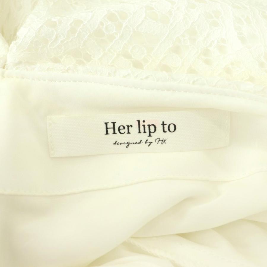 【タグ付き超美品】Her lip to レースワンピース　ホワイト　M Her lip to ハーリップトゥ レースワンピース ロング S ホワイト /DF