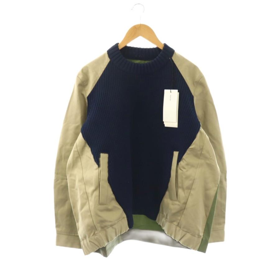 サカイ sacai 25-03606M Cotton Chino Mix Pullover ニット切替プル