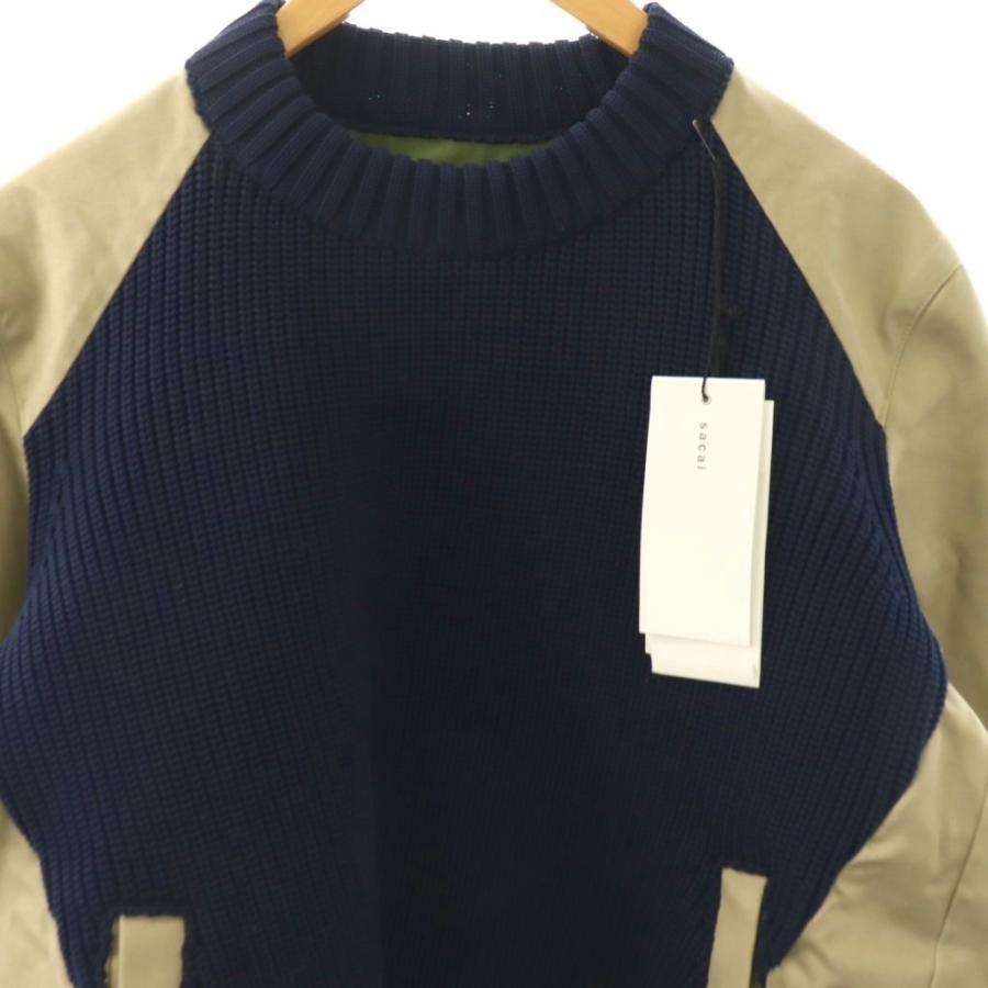 サカイ sacai 25-03606M Cotton Chino Mix Pullover ニット切替プル