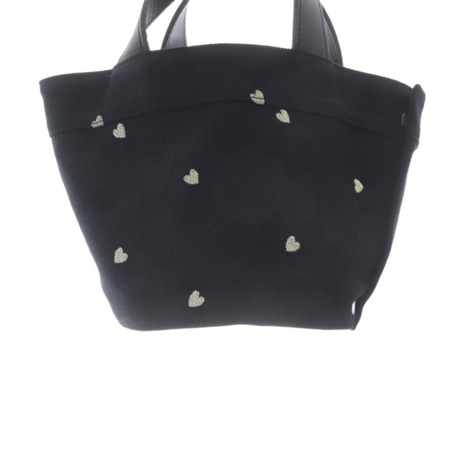 ラドロー LUDLOW ハート キャンバス トートバッグ XS ハンドバッグ 黒 
