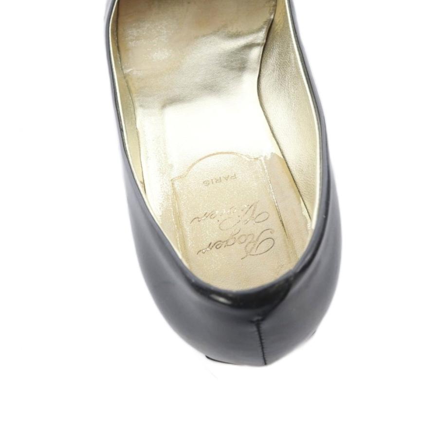 ロジェヴィヴィエ ROGER VIVIER バックルエナメルパンプス 36 黒
