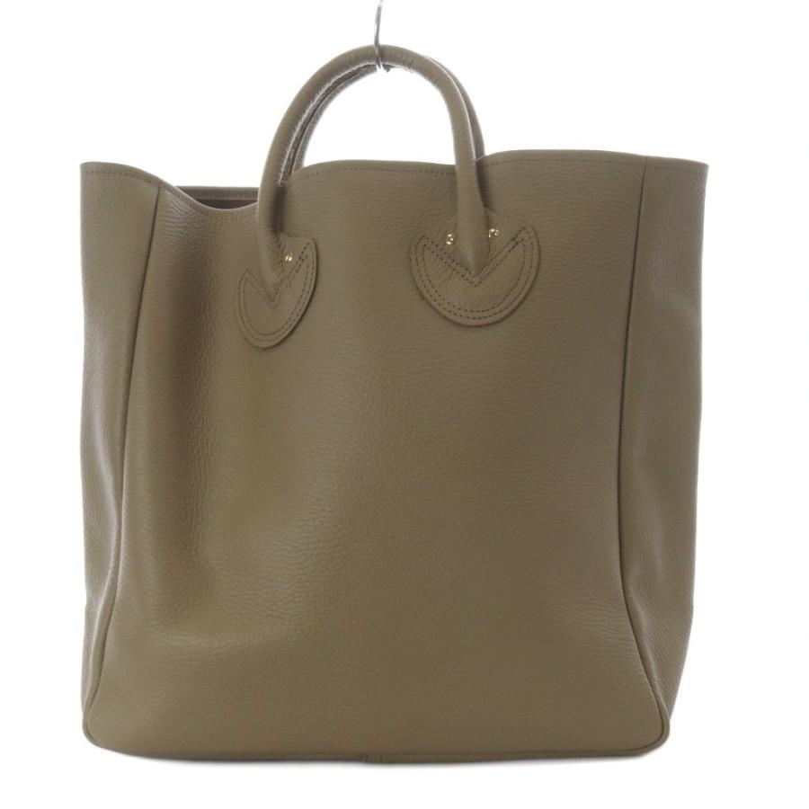 未使用品 ヤングアンドオルセン YOUNG & OLSEN エンボスレザー トートバッグ EMBOSSED LEATHER TOTE M カーフレザー ベージュ_1
