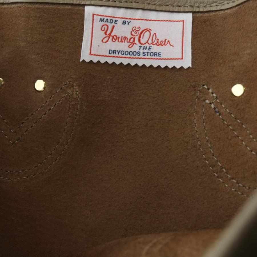 未使用品 ヤングアンドオルセン YOUNG & OLSEN エンボスレザー トートバッグ EMBOSSED LEATHER TOTE M カーフレザー ベージュ_2