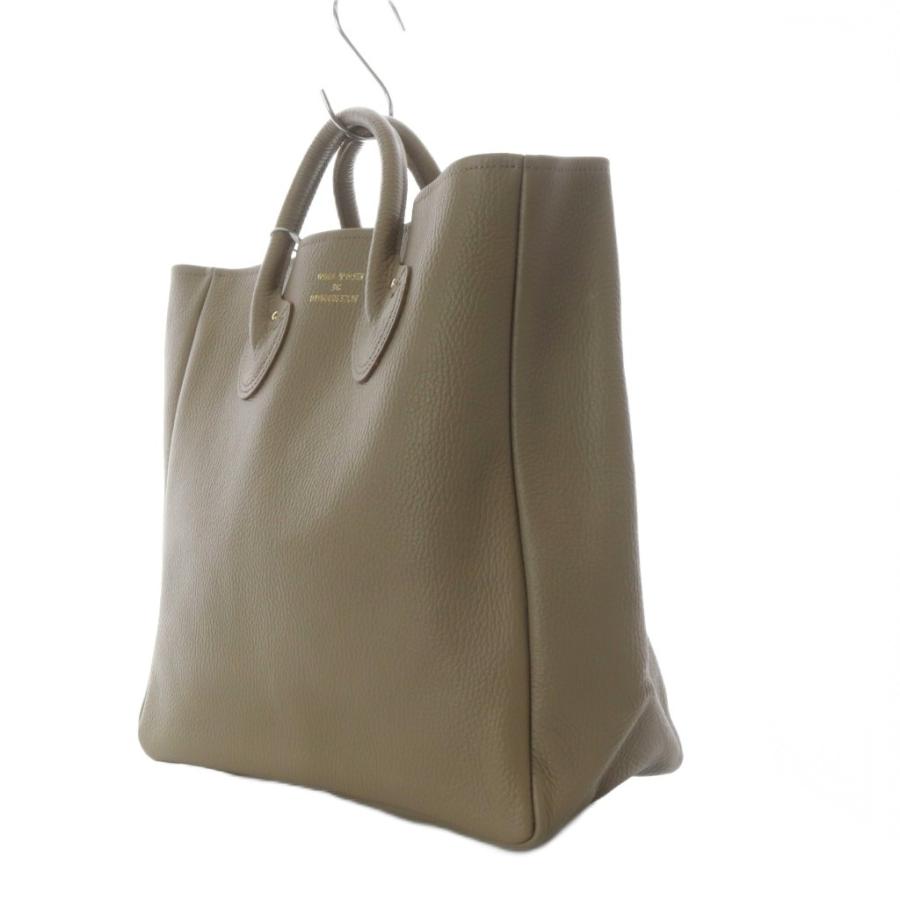 未使用品 ヤングアンドオルセン YOUNG & OLSEN エンボスレザー トートバッグ EMBOSSED LEATHER TOTE M カーフレザー ベージュ_5