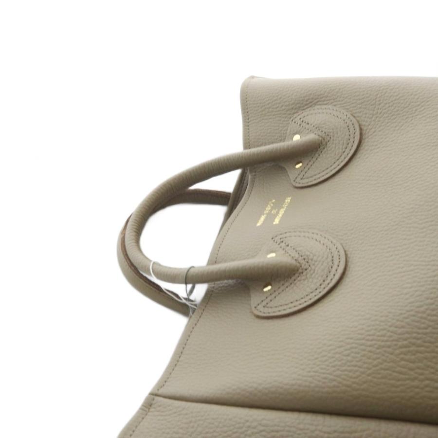 未使用品 ヤングアンドオルセン YOUNG & OLSEN エンボスレザー トートバッグ EMBOSSED LEATHER TOTE M カーフレザー ベージュ_7