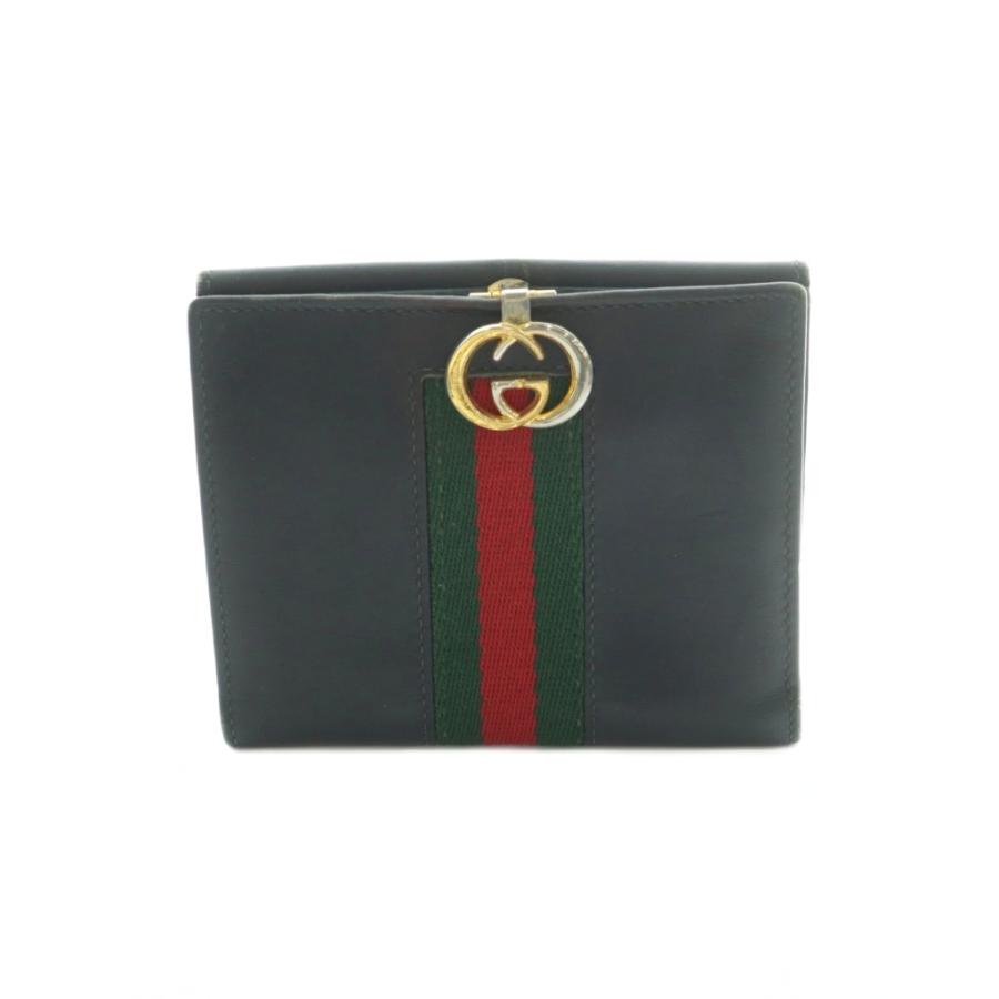 美品 グッチ　二つ折り　シェリーライン　インターロッキング 小銭入れ　金具 赤 GUCCI（グッチ） インターロッキングG シェリーライン 財布 二つ折り 小物