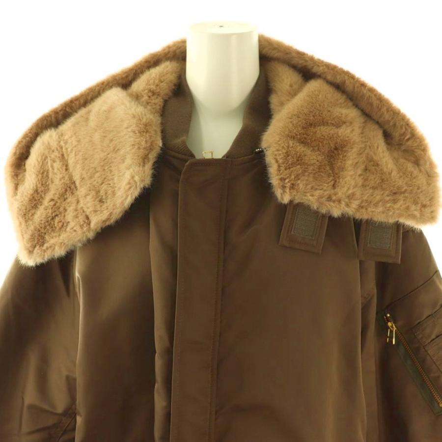 アッパーハイツ upper hights THE U-2 LONG HOODIE コート アウター フェイクファー 1 ブラウン /CX ■OS レディース_5