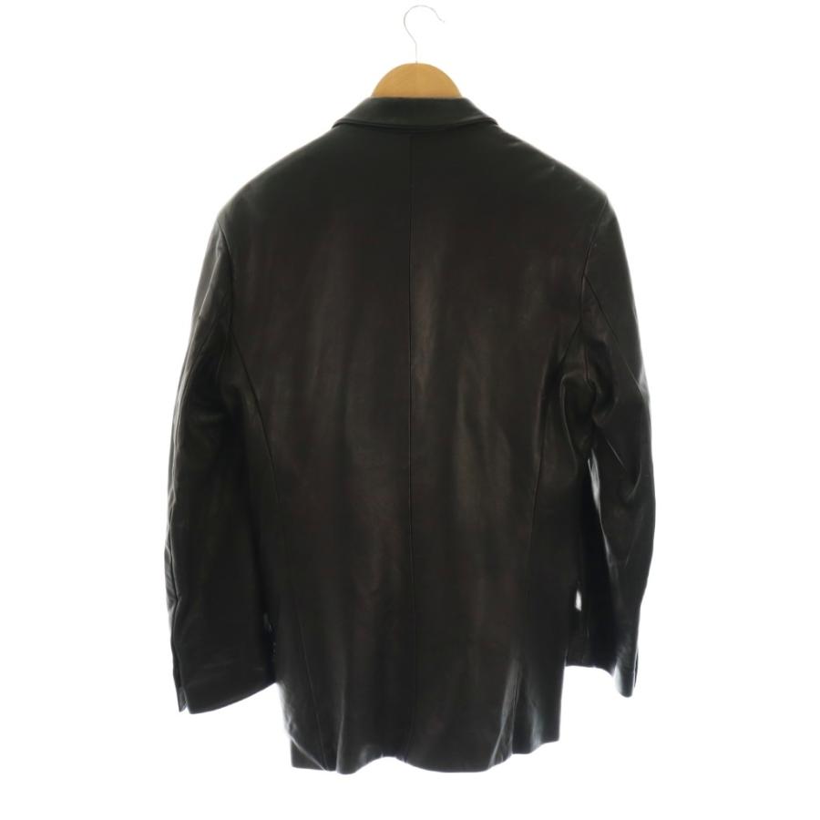 dunhill（ダンヒル） ラムレザージャケット 3B テーラード 50 ブラック