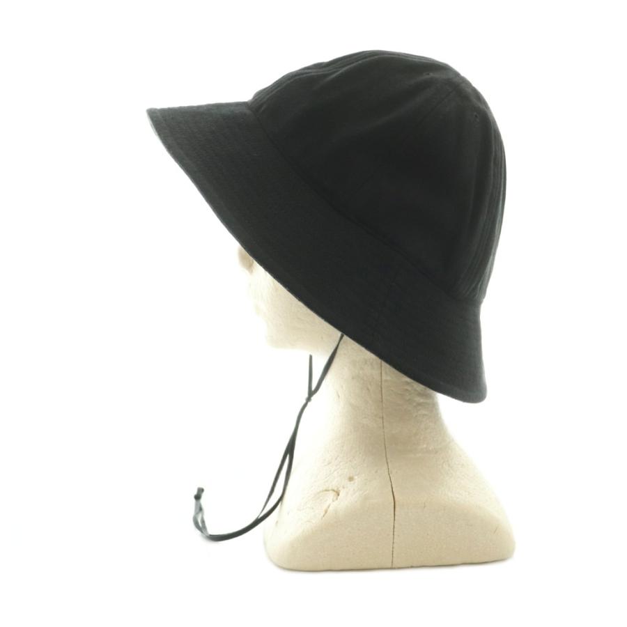 未使用品 コモリ COMOLI シルクネップ ハット 帽子 F 黒 D01-07002 /MI