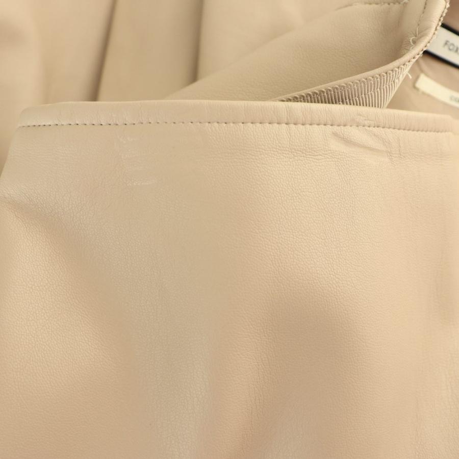 フォクシーニューヨーク FOXEY NEW YORK フェイクレザー ミニプリーツスカート 38 ピンクベージュ /DF ■OS レディース |  | 05