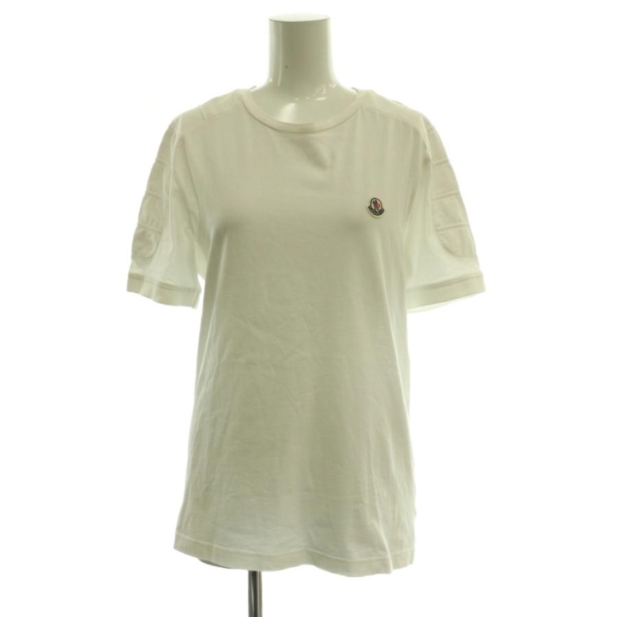 モンクレール MONCLER ロゴワッペンS/STシャツ カットソー コットン M 白 80005-00-82565 /CX ■OS ■AD レディース | MONCLER
