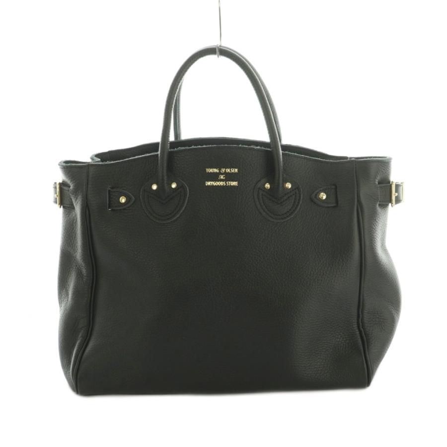 ヤングアンドオルセン YOUNG & OLSEN EMBOSSED LEATHER BELTED TOTE