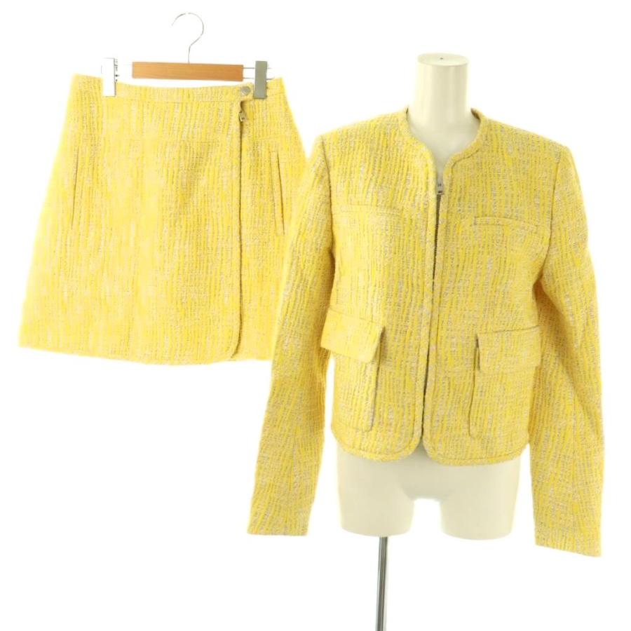 カルヴェン CARVEN ツイード ジャケット スカート セットアップ スーツ 