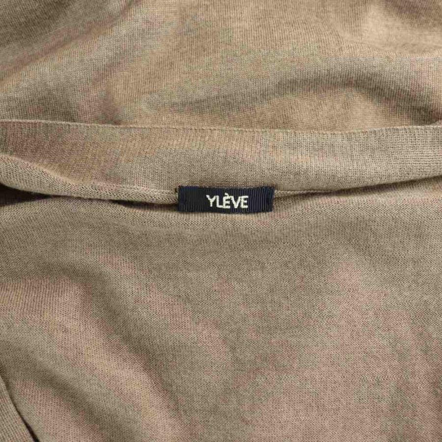 イレーヴ YLEVE カシミヤ混 ロングカーディガン Vネック シルク混 F