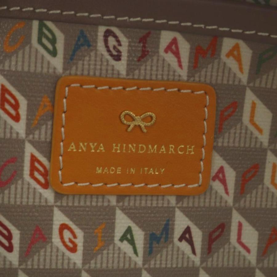 アニヤハインドマーチ ANYA HINDMARCH I AM A PLASTIC Bag マルチポケット トートバッグ ショルダーバッグ 2way ブラウン /YO25 レディースの画像