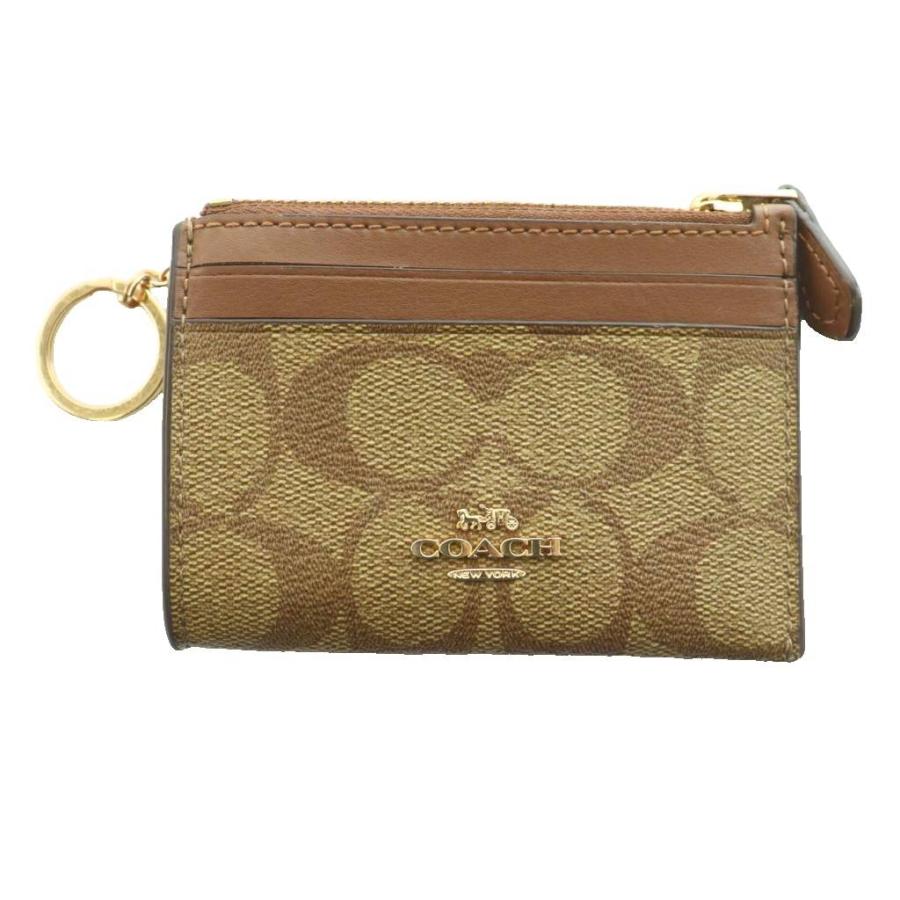 COACH（コーチ） ミニ スキニー ID ケース・シグネチャー キャンバス 