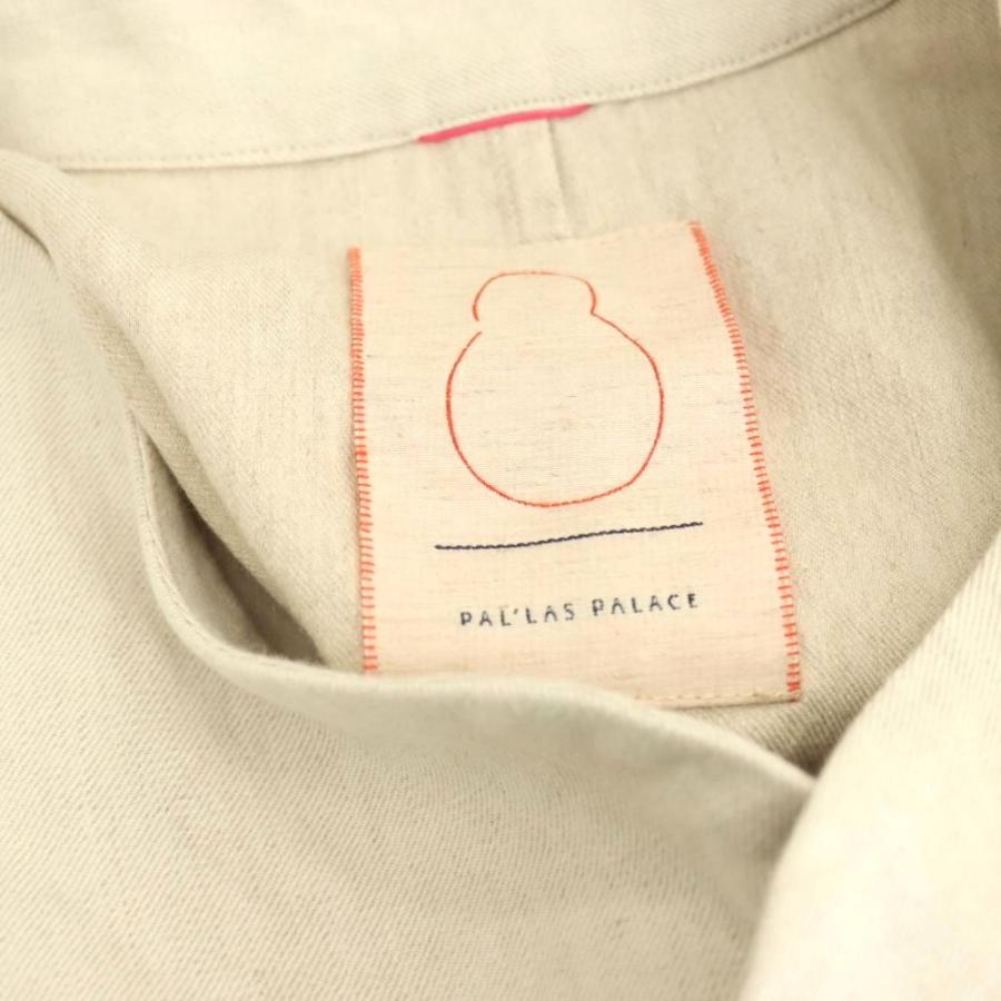 パラスパレス Pallas Palace ノーカラージャケット 上着 リネン