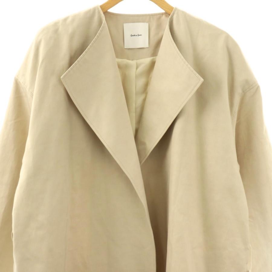 24SS Spick and Span C/Cu ノーカラートレンチコート M 未使用品 スピック&スパン Spick&Span 24SS C/Cu ノーカラートレンチ