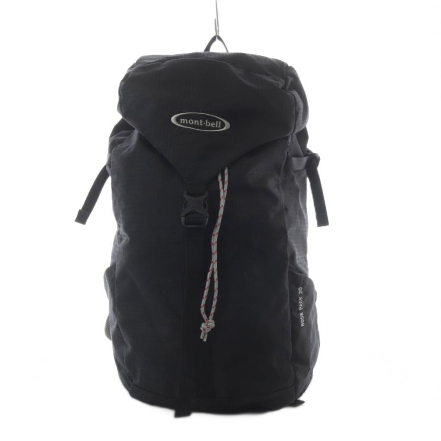 美品 mont-bell rose pack 20 デイパック バックパック 黒 モンベル Montbell ROSE PACK 20 バッグ リュックサック バックパック