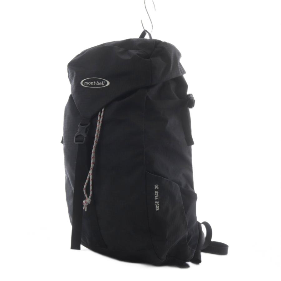 美品 mont-bell rose pack 20 デイパック バックパック 黒 モンベル Montbell ROSE PACK 20 バッグ リュックサック バックパック
