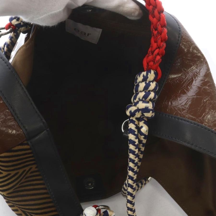 イアパピヨネ ear PAPILLONNER MTAミックストートバッグ ブラウン