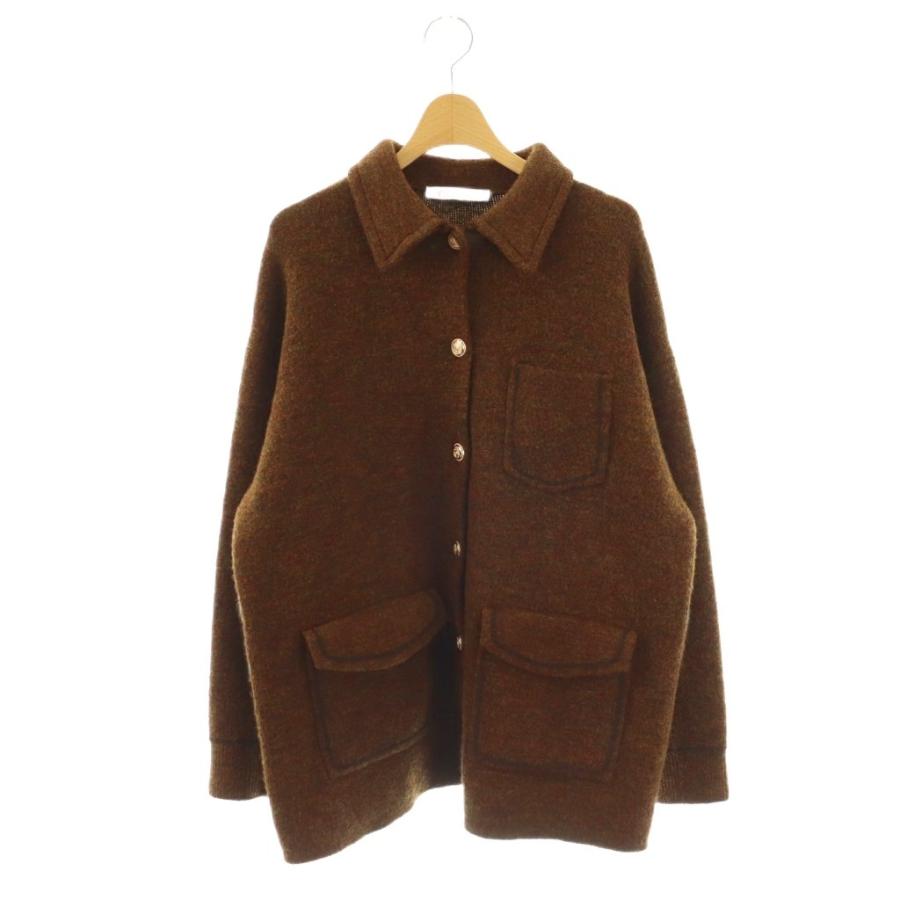 ZARA（ザラ） 金ボタン ニットジャケット アウター XS-S 茶色 ブラウン 