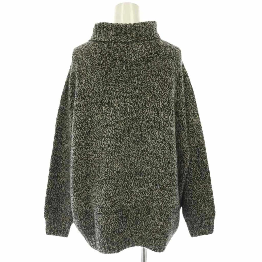 セリーヌ CELINE 2A604384D カシミヤ100 タートルネックニット セーター S ブラック ホワイト /ES ■OS レディースの画像