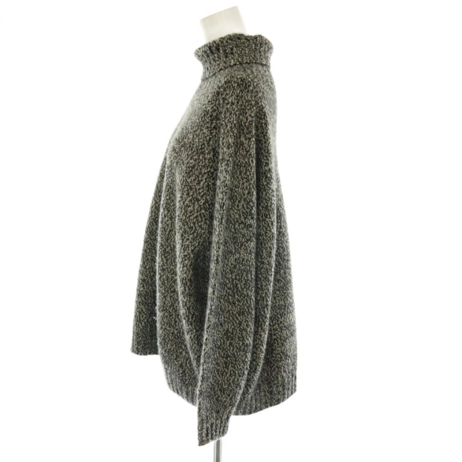 セリーヌ CELINE 2A604384D カシミヤ100 タートルネックニット セーター S ブラック ホワイト /ES ■OS レディースの画像