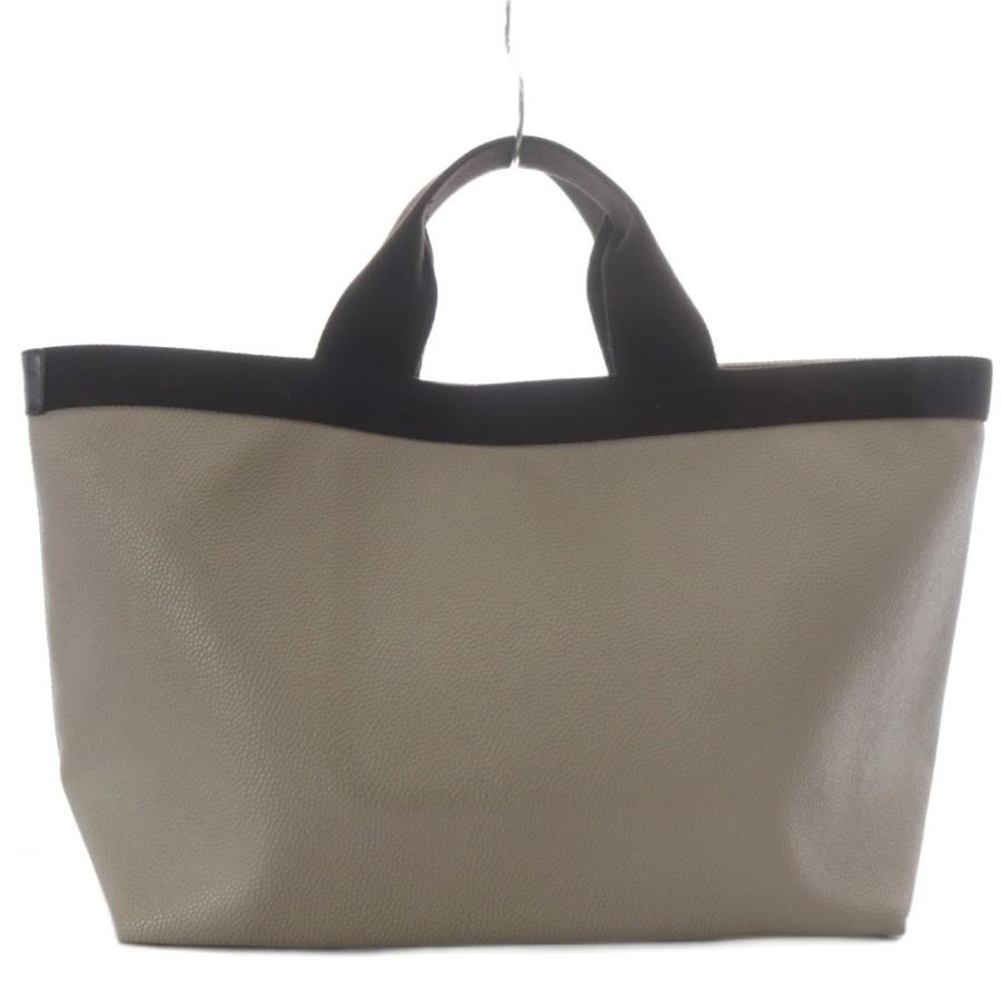 エルベシャプリエ Herve Chapelier 705GP コーテッドキャンバススクエアトートA4サイズ L グレー ブラウン /YO26 レディースの画像