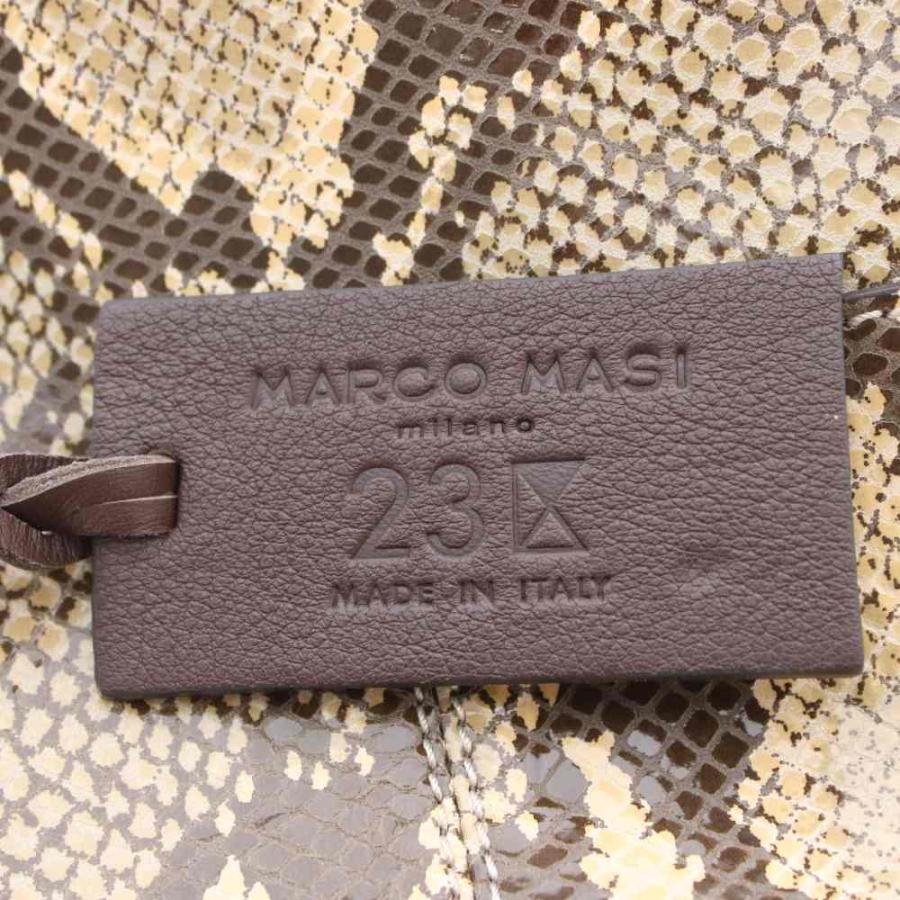 マルコマージ MARCO MASI × 23区 巾着 ハンドバッグ ベージュ パイソン 