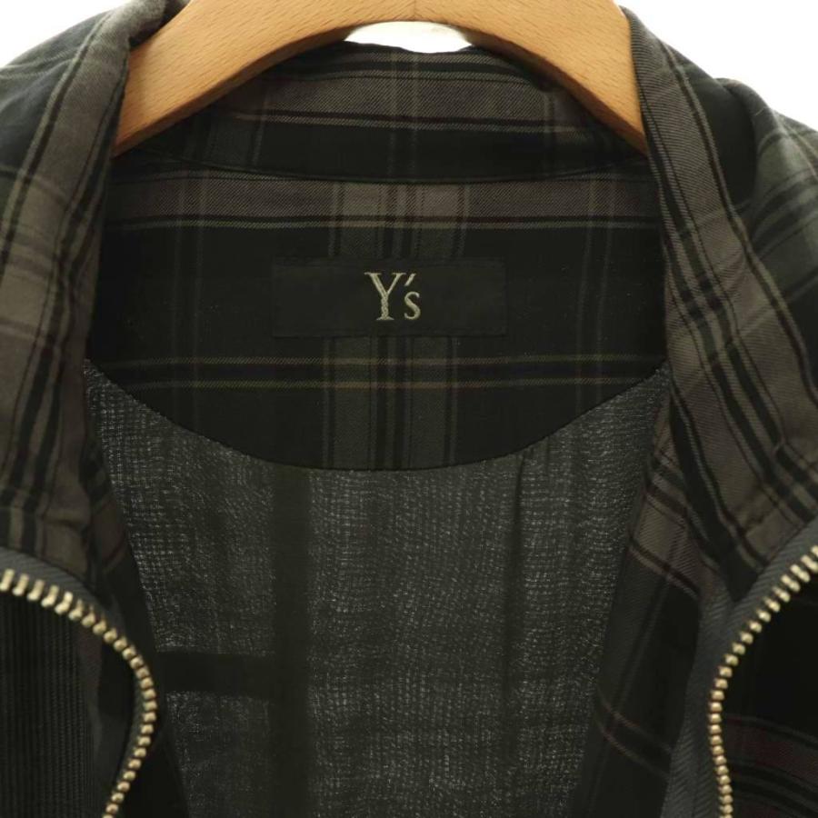 ワイズ Y's ヨウジヤマモト TWILL CHECKED RAGLAN A LINE DRESS ワンピース チェック Aライン 長袖 ロング 1 グレー /HS ■OS ■SH レディの画像