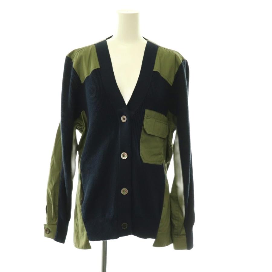sacai luck サカイ ニット切り替え ドッキング ライダース ジャケット