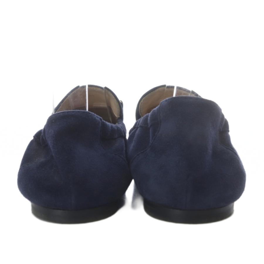 美品】TOD'S トッズ ダブルT スエード ローファーネイビー37保存袋付き