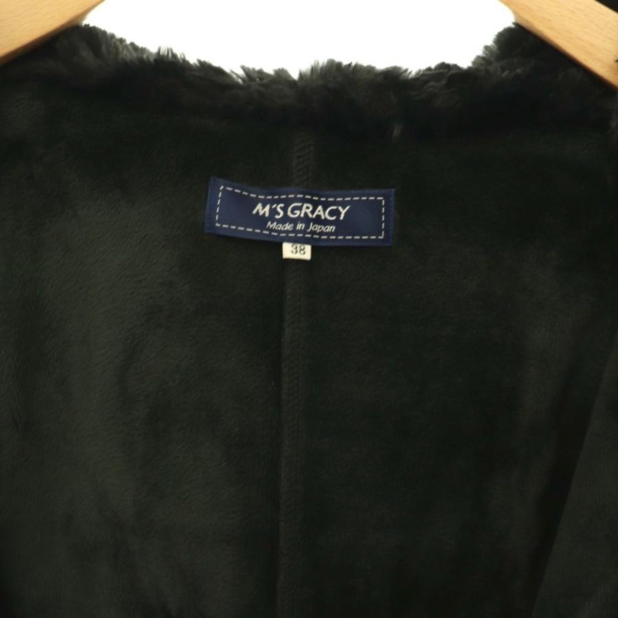 エムズグレイシー M'S GRACY ボンバーヒート コート アウター フェイク