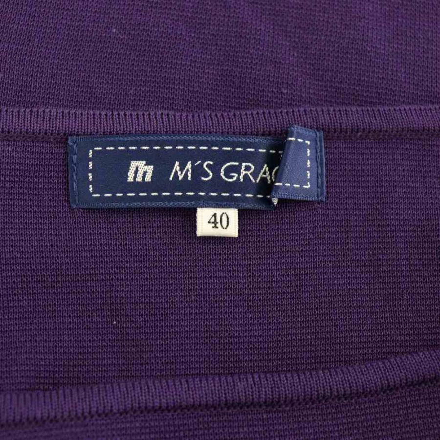 エムズグレイシー M'S GRACY リボン 半袖 サマーニット パフスリーブ